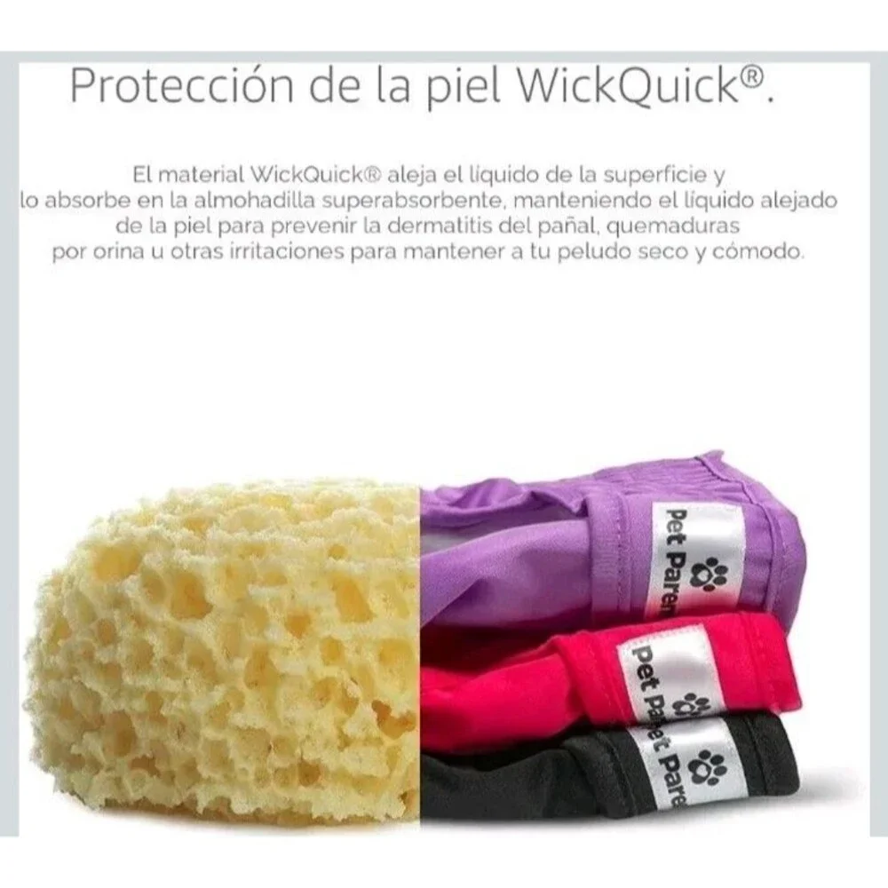 3 Pack Pet Parents Washable Durable Doggie Diapers with Extenders Princess Sz L